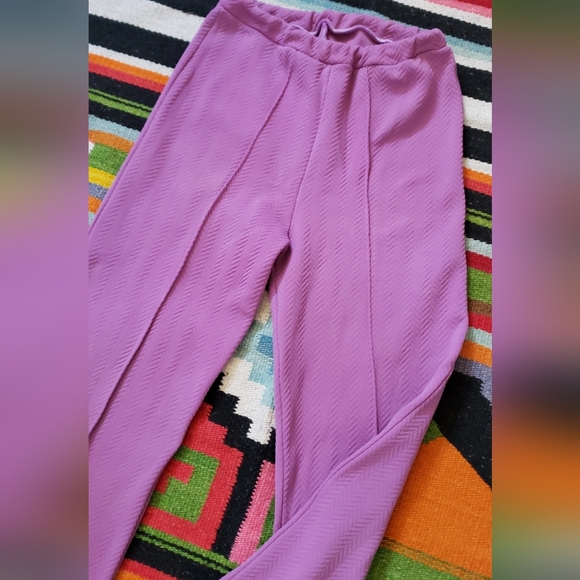 70s purple kick flare pants - Picture 3 of 6